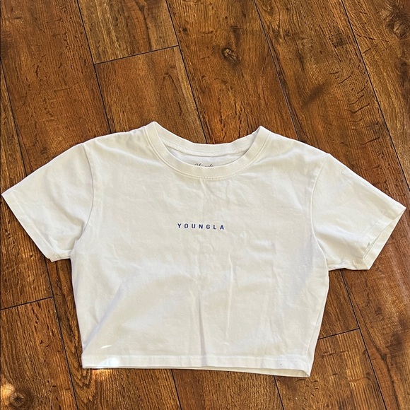 YoungLA Tops - YoungLA White Crop Top for Women